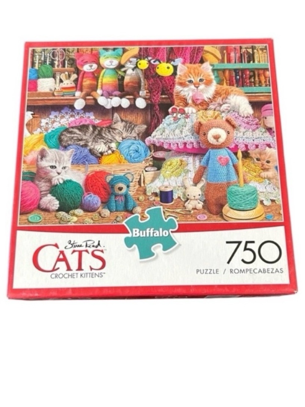 BUFFALO David Bitton Cats Crochet Kittens 750 PuzzlePiece family night
puzzling